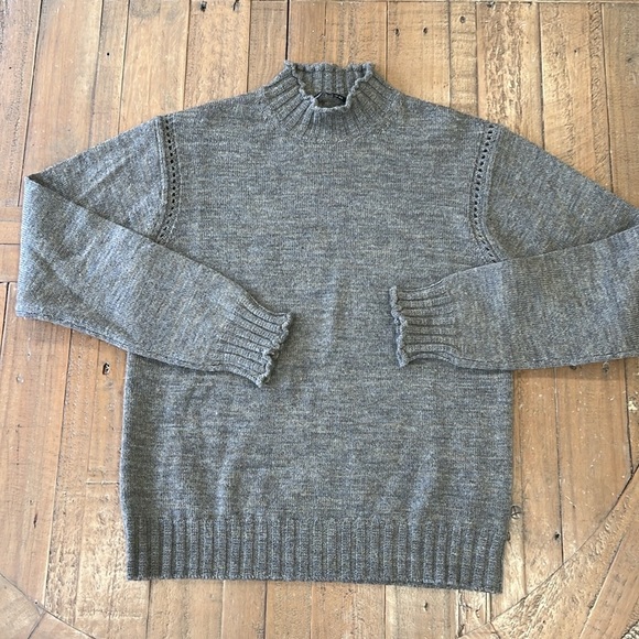 Alexa Chung for AG Scotland olivine wool mock neck sweater - Picture 2 of 10